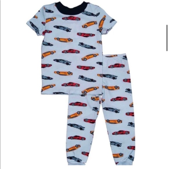ESME RACE CARS SHORT SLEEVE PJS - Picture 1 of 7